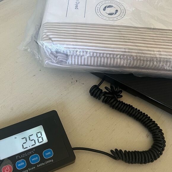 New The Company Store Sheet Set Stripe Yarn Dyed Percale Tan Stripe, Twin XL - Picture 10 of 10